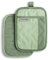 KitchenAid Beacon Topflappen, zweifarbig, 17,8 x 25,4 cm, Pistazie/Graphitgrün, 2er-Pack