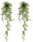 Famibay Set of 2 Artificial Potted Plant Hanging Vines Green Trailing Artificial Plants in Pots Faux Drooping Plants Indoor House Plants Hanging for Shelf Living Room Bathroom Kitchen Wall
