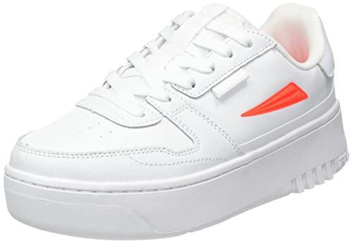Fila Fxventuno Platform Wmn, Scarpe da Ginnastica Donna, White Fiery Coral, 41 EU