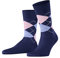Burlington Herren Socken Manchester M So Baumwolle gemustert 1 Paar, Blau Night Blue 6583, 40-46