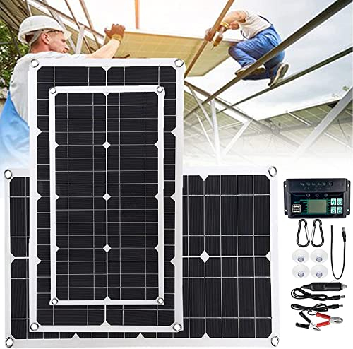 GBHJJ Panel Solar de 250 W, con Controlador de Carga de 30 A, Generador Solar de Panel Solar Plegable, Fuente de AlimentacióN de Emergencia para Acampar Al Aire Libre, Viajes, Pesca,3 * 250W