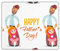 Tapis de souris pour fête des pères par fille, tapis de souris carré imperméable, base en caoutchouc antidérapant, tapis de souris à bord verrouillable pour ordinateur portable de bureau