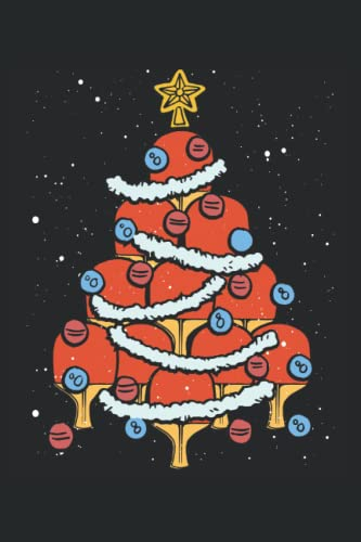 Table tennis christmas tree: Dot Grid Jounal ToDo Exercise Book or Diary 6 x 9 (15.24 x 22.86 cm) 120 pages
