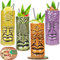 Lot de 4 tasses Tiki – Verres à cocktail exotiques avec dessous de verre et pailles pour Mai Tai, Pina Colada, Tiki Bar