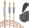 Geekria Cavo bilanciato da4,4mm compatibile con HIFIMAN Sundara-C,SUNDARA,HE4XX,400i,HE1000V2,Denon AH-D600,AH-D7200,5N OCC Intrecciato cavo audio placcato argento,da4,4mm a doppio3,5mm maschio/5piedi
