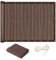 Toile d Ombrage 1.6 x 7 m Résistant et Respirant Voile d'ombrage HDPE avec Corde Libre pour Jardin Terrasse Extérieur Patio Piscine, ‎Marron
