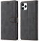 LOLFZ Case for iPhone 11 Pro Max, Vintage Leather Wallet Case Card Holder Kickstand Magnetic Closure Flip Case Cover Compatible with iPhone 11 Pro Max (6.5 Inch) - Black