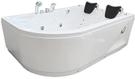 Baignoire Balnèo Balnéothérapie blanc 170 X 115 cm pour 2 personnes - Varadero