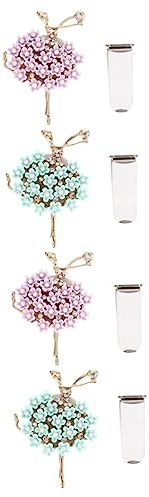 Supvox 4stücke Ballet Mädchen Clip Auto Lüftung Freshener Duft Ornament Diamantform Für Auto Deko Und Aromatherapie Passend Für Jedes Fahrzeug