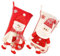 Weihnachtsstrumpf Personalisiert 2pcs 45*28cm Weihnachtsstrümpfe Groß Nikolausstiefel zum Befüllen Weihnachten Geschenktasche Socken Geschenktüte Süßigkeitenbeutel mit Weihnachtsmann, Schneemann