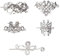 NICENEEDED 5 pinces à Cheveux Celtiques Viking, Épingles à Cheveux Barrettes Celtiques Vintage, Noeud en Métal Bâton à Cheveux Barrette à Cheveux Barrette à Cheveux Accessoires pour Cheveux Rétro pour