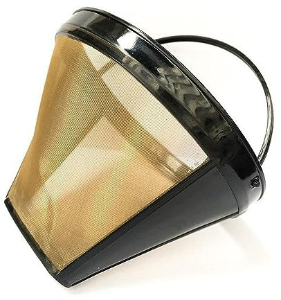 Filtre à café conique réutilisable pour 4 tasses N°2 - Compatible avec la plupart Cuisinart, et autres Krups des cafetières