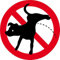 1x Autocollant Interdit URINER Chien 15X15 CM Sticker
