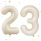 Luftballon 23. Geburtstag Beige, XXL Riesen Creme Folienballon 23 32 für Frauen,40Luftballon 23. Geburtstag,Zahlen 2 und 3 Folienballon für 23 Jahre Geburtstagsdeko Jubiläum Party Dekoration