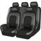 JOEBO Auto SitzbezüGe Sets für Nissan Micra K12 2003-2010, Leder Komplettset Sitzschoner Vorne Und Hinten rutschfest Innenraum ZubehöR,B/Black-Gray