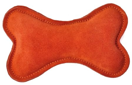 Aumüller Hundespielzeug aus Leder - Knochen, orange