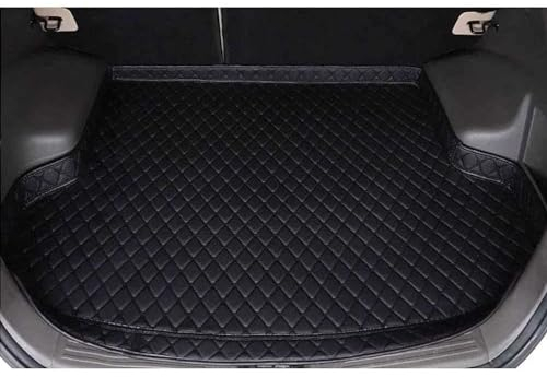 SIXWORLD Auto Leder Kofferraummatten FüR Dacia Duster 2018-2023, Kratzfest Kofferraum Schutzmatte Cargo Teppich rutschfest Interieur ZubehöR, G/Black1