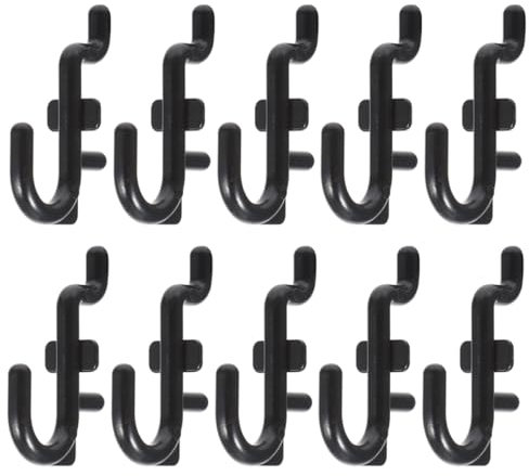 ETHZZLE 10pcs Pegboard Tool Utility Hooks Sturdy Plastic Hooks for Garage Wall Storage