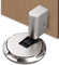 Door Stopper, Punch-Free Mechanical Silent Floor Door Stops Indoors Adjustable No Drilling Doorstop Windproof Door Holder with Adhesive (Brushed Nickel)