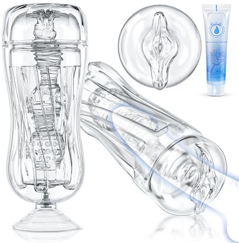 Masturbtore per Uomini Sex Toys - Sexytoysys Masturvatore Uomo, Mani Libere Masturbatore Maschile Vagina in Silicone Sessuali Toy, Giocattoli Adulti Stroker Spingere Pompino Clone Figa Finta per Coppi