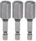sourcing map 3pcs H12.0 Hex Head Drill Bit Wrench 12mm Metric Flat Tip 1/4 Hex Shank 50mm (2) Long Magnetic Hexagonal Screw Driver Socket Industrial Screwdriver Power Bits