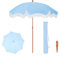 PHI VILLA Parasol de plage de 2 m, parasol de jardin portable à franges avec perceuse au sol, parasol de style bohème, rond, avec sac de transport, pare-soleil résistant au vent, pour balcon, terrasse