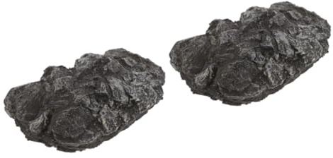 Yardwe 2pcs Fish Tank Ornaments Tropical Aquarium Decor Fake Stone Decorations