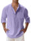 Offerta di Liquidazione Camicie Lino da Uomo Leggera Cotone E Estiva con Cappuccio Vacanze Elegante Comode Shirts Taglie Forti Bottoni Maglietta Coreana Tasca Maniche Lunghe