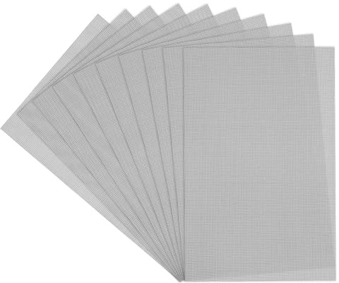 Larrel 10 Stück Drainagegitter für Pflanzkübel, 30 x 20,5 cm Blumentopf Lochgitter Zuschneidbar Glasfasern Bonsai Netz DIY Bonsai Topf Pad Verhindert Bodenverlust BonsaiDrainagegitter für Töpfe Böden