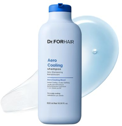 DR.FORHAIR Aero Kühlendes Shampoo, 500 ml | Koreanisches Shampoo, kühlendes Kopfhaut-Shampoo, Anti-Schuppen-Shampoo
