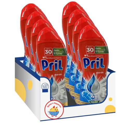 Detersivo gel per lavastoviglie con bicarbonato 30 lavaggi – 540 ml – Variazioni 4/8/12 Pezzi (8)