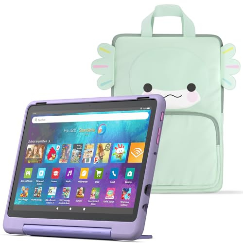 Fire HD 10 Kids Pro-Tablet, für Kinder ab dem Grundschulalter | 10-Zoll-Display, lange Akkulaufzeit, Kindersicherung und dünne Hülle | Version 2023, 32 GB + Tragetasche für Amazon Kids-Tablets