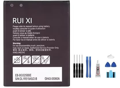 RUI XI Battery compatible for Samsung Galaxy Xcover 5 G525F G525F/DS EB-BG525BBE 3000mAh 3.85V Battery