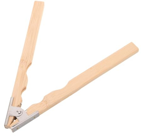 Holzringklemme zum Polieren für Schmuck und Ringe mit Federclip | Beige, Ergonomische Handhabung, Leicht und Tragbar, Stabile Fixierung für Gravurarbeiten