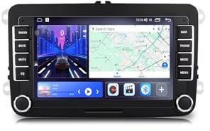 7 Pulgadas Sistema Android-15 2 DIN Coche Radio Pantalla para VW Seat Altea XL Leon Alhambra con CarPlay/Android Auto Cámara de Visión Trasera SWC BT5.0 WiFi/4G GPS(V5 8+256G)