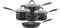 Circulon Momentum Non Stick Pots and Pans Set of 5 - Suitable as Induction Hob Pan Set with Toughened Glass Lids, Soft Grip Handles, Dishwasher Safe, Metal Utensil Safe, Black