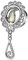 Piercingfaktor Flesh Tunnel Ohr Piercing Plug Ohrpiercing Ear Edelstahl Vintage mit Perlmutt Tropfen Strass Kristall Anhänger Silber 14mm
