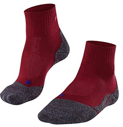 FALKE Damen Wandersocken TK2 Explore Short Cool, Funktionsgarn, 1 Paar, Rot (Ruby 8830), 35-36