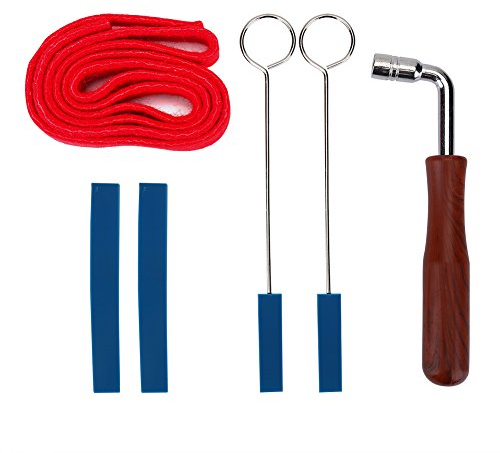 VGEBY 6 Set Klavier Stimmhammer Piano Tuning Werkzeuge Set 1 Stimmband +1 L Form Stimmhammer +2 Dämpfer+2 Dämpfer Mit Griffe Piano Befestigung Werkzeug Klavier Stimmschlüssel