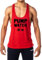 GYMTIER Mens - Pump Watch - Stringer Bodybuilding Muscle Vest Tank Top Gym Red