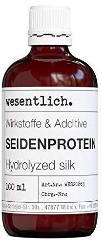 Seidenprotein 100ml - für seidenweiche Haut und Haare - für gesunden Glanz und gegen Austrocknen - Wirkstoffe und Additive von wesentlich.