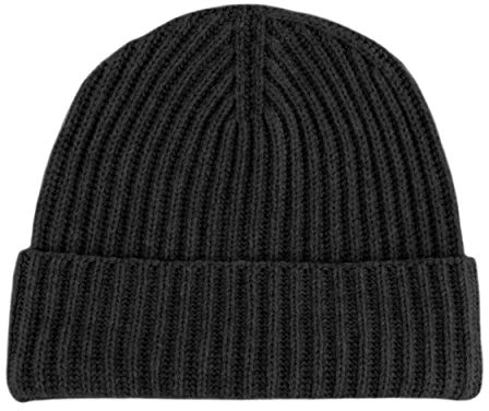 Love Cashmere Gerippte Herren-Mütze aus 100 % Kaschmir, hergestellt in Schottland, anthrazit, One size