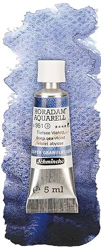 Schmincke – HORADAM® AQUARELL, Super Granulation, Tiefsee Violett, 5 ml, sehr stark granulierende Farbtöne, feinste, supergranulierende Aquarellfarben