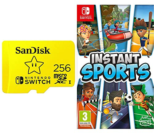 SanDisk Carte Nintendo Switch 256 Go, Carte microSDXC UHS-I + Instant Sports