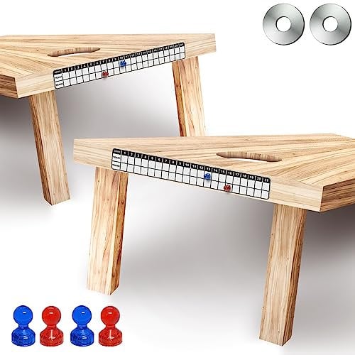 AIWEILUCK Cornhole Scoreboard 2 Pack, Metal Decal with Magnetic Score Keepers for Corn Hole Boards, Cornhole Rules Sign with Score, Scoreboard for Cornhole Game Keep Track of The Score