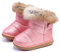 Vorgelen Bambine e Neonato Carino Stivali da Neve Morbide Fodera Calda Stivaletti Ragazze Inverno Scarponi da Sci all'aperto (153 Rosa 21 EU = Etichetta 22)