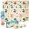 Babify Alfombra de Juegos para Bebé Dino, Colchoneta niños plegable, con bolsa de transporte, tapete impermeable XPE no toxico.