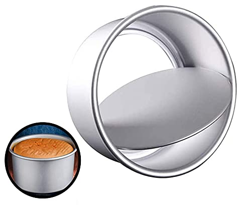 Rund Aluminium Backform, 8 inch Runde Kuchenform, Tortenbackform, Lose Basis Kuchenform für Hochzeit, Geburtstag, Party, Weihnachten, Kuchen backen, Kuchen DIY (Silber)