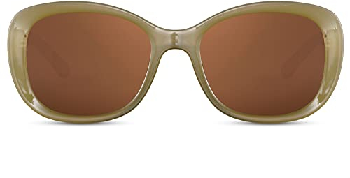Cheapass Sonnenbrille Damen Luxus Oversize grüne Schmetterling Sonnenbrille und Sun's Rays Schutzgläser