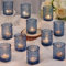 DARJEN Lot de 36 bougeoirs en Verre pour Bougies Chauffe-Plat, Bougies votives en Relief pour Centre de Table de Mariage, Salon et décoration de Table de la Maison - Bleu